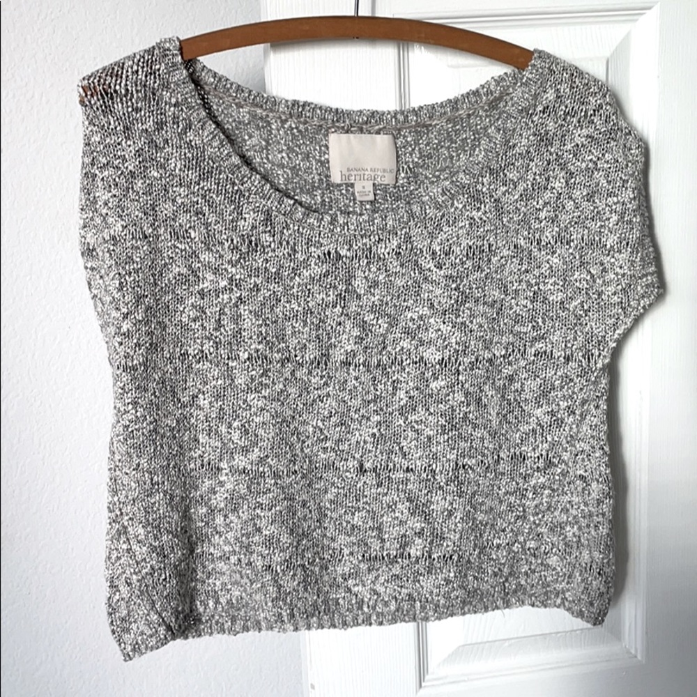 Banana Republic heritage s gray sparkle sweater